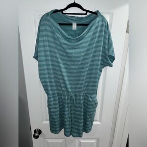 NEW NEVER WORN!! Women’s Teal 3X Striped Pajama Romper
